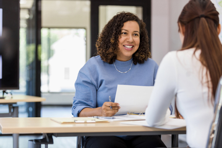interview in an office