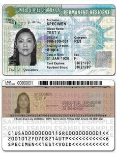 US Permanent Resident Card 2010-05-11